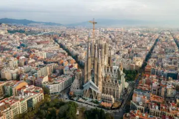 aerial drone view of barcelona spain utc x jpg