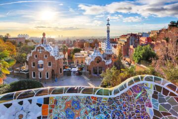 park guell at sunrise